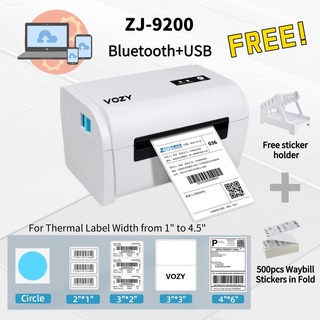 ZJ9200 Waybill Printer Cellphone Bluetooth USB Thermal Sticker Courier A6 Shipping Label Zijiang