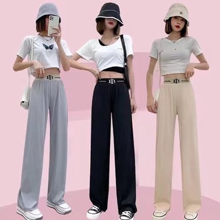 summer Korean version of the high-waisted thin pleated drape loose mop pants(25-32)
