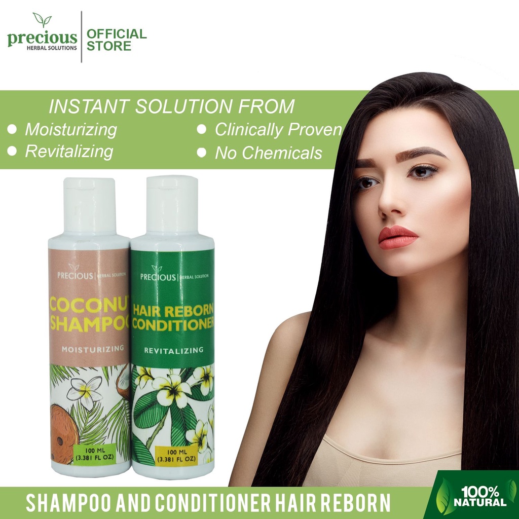 Precious Herbal Solutions Virgin Coconut Oil Shampoo and Conditioner 100 ml  | Shopee Philippines