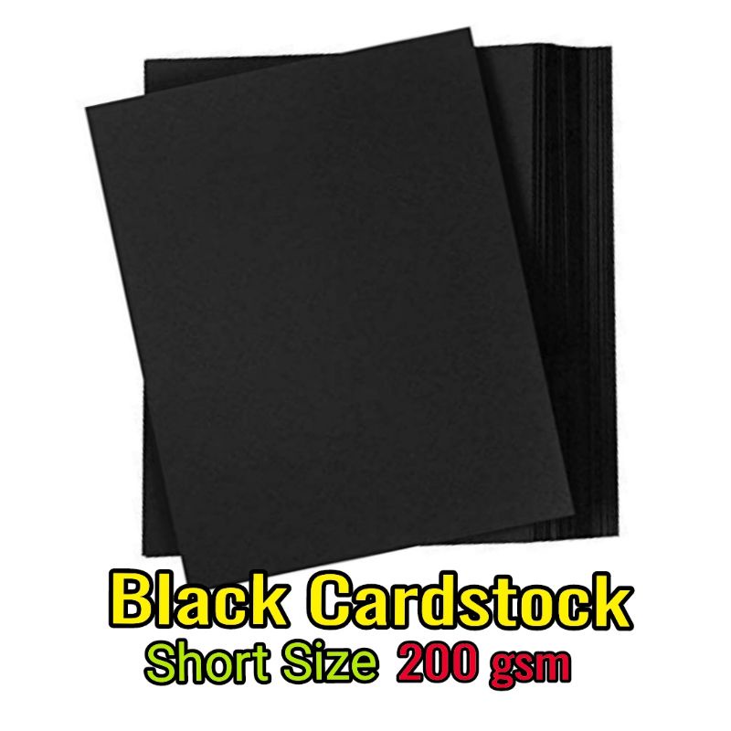 25Pcs 50Pcs Black Cardstock 200 Gsm Letter Size Short Size Scrapbook