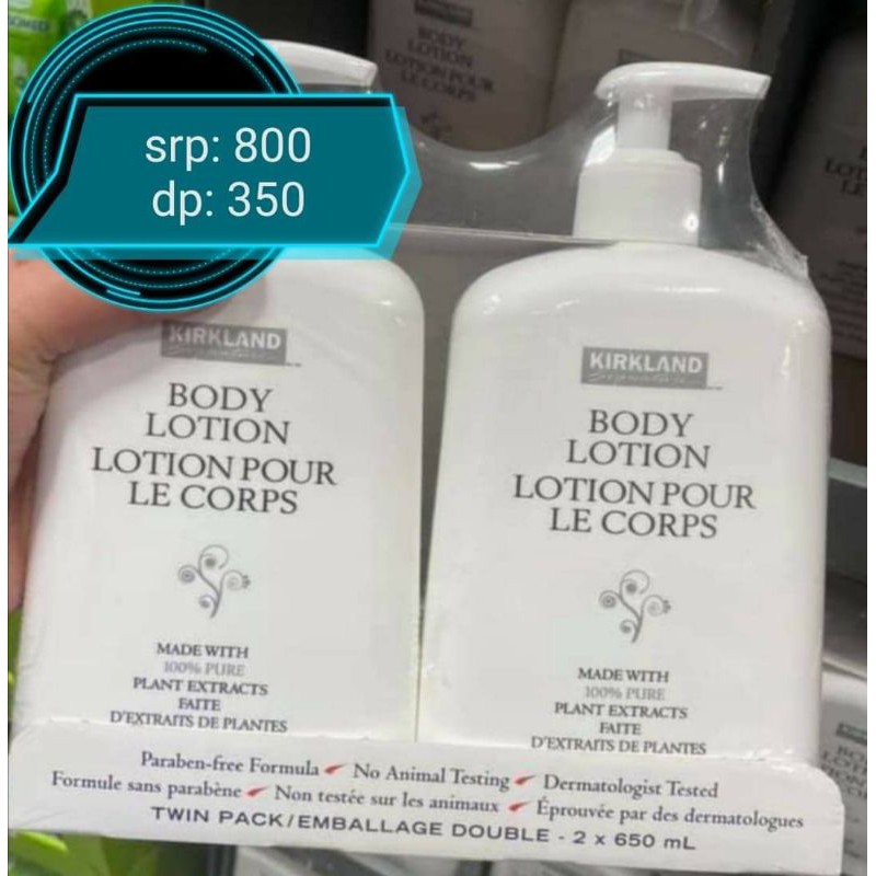 Kirkland Signature Body Lotion Shopee Philippines
