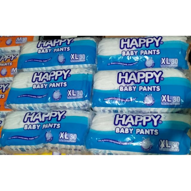HAPPY DIAPER BABY PANTS 30PCS XL SIZE | Shopee Philippines