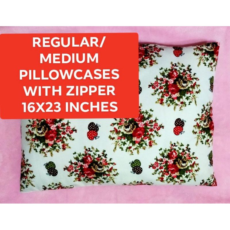 COTTON PILLOWCASES W/ ZIPPER REGULAR size 16x23 inches Shopee Philippines