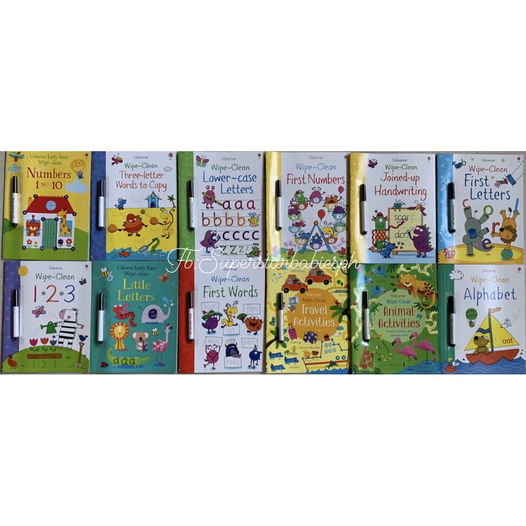 Usborne Wipe Clean Activity Books and Workbook Shopee Philippines