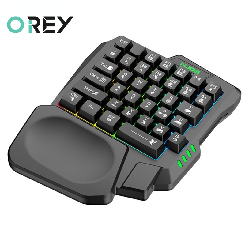 RGB USB Keyboard Onehanded Wired 35 Keys Luminous Gaming Keyboards