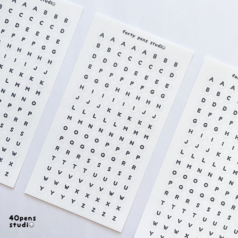 Forty Pens Studio Candy Alphabet Stickers Shopee Philippines