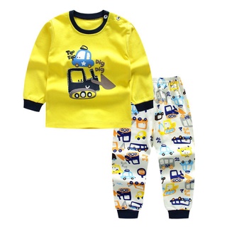 2pcs/set Long Sleeve Pyjamas Baby boys Clothing Cartoon  Printed Clothing suits #3