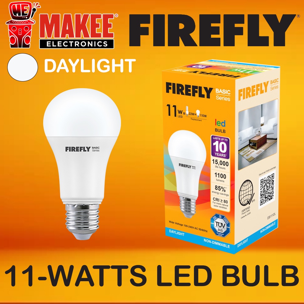 Firefly EBI111DL LED Light Bulb Daylight 11W Super Bright Energy Saver ...