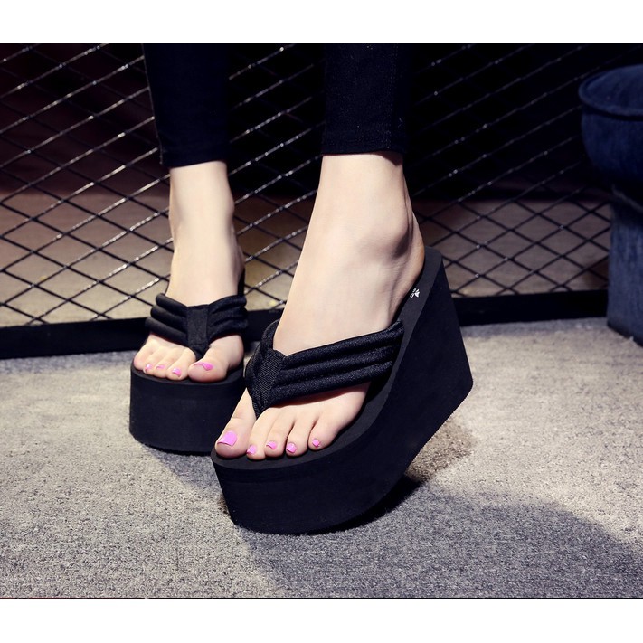 flip flop slippers with heels