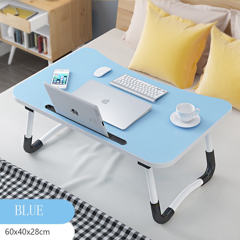 Foldable Lazy Bed Desk Portable Mainstays Laptop Wooden Table Can Put A Cup Shopee Philippines