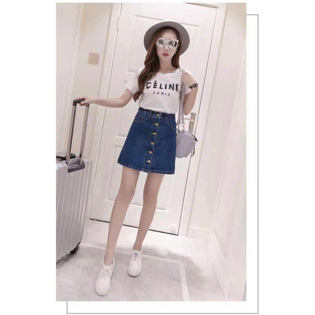 H5502 Denim Skirt Maong Fashionable Daily OutFit For Her COD | Shopee ...