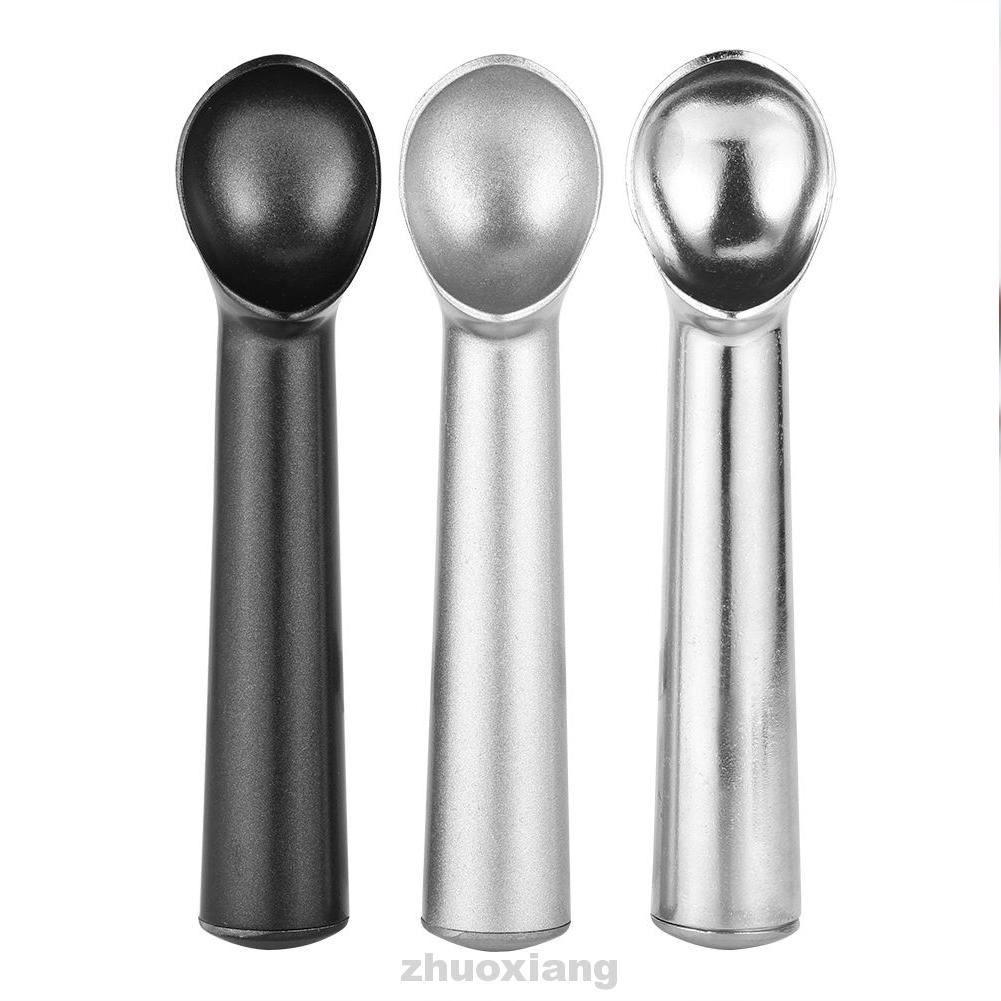 Portable Size Home Kitchen Tool Practical Non-Stick Anti-Freeze Metal Aluminum Alloy Ice Cream Scoop Spoon Kitchen Accessories Silver