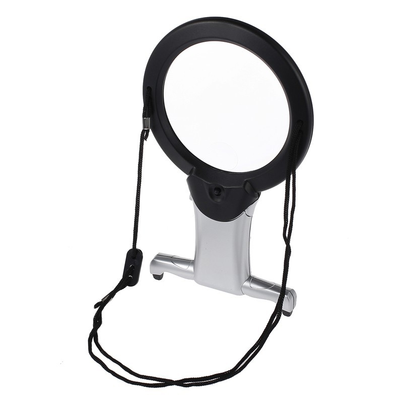 giant large hands free magnifying glass with light led magnifier