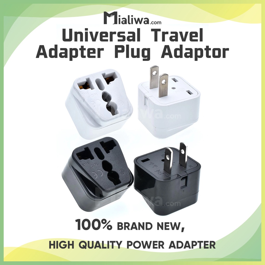 Universal Travel Adapter Plug Adaptor 3Way US Type A 2Pin AC Power