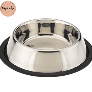 Thick Plain Stainless Steel Dog Plate Bowl Food or Water Bowl