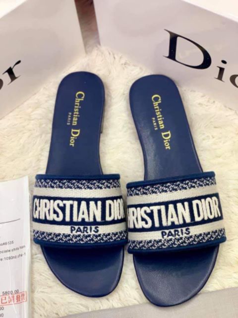 christian dior slippers blue
