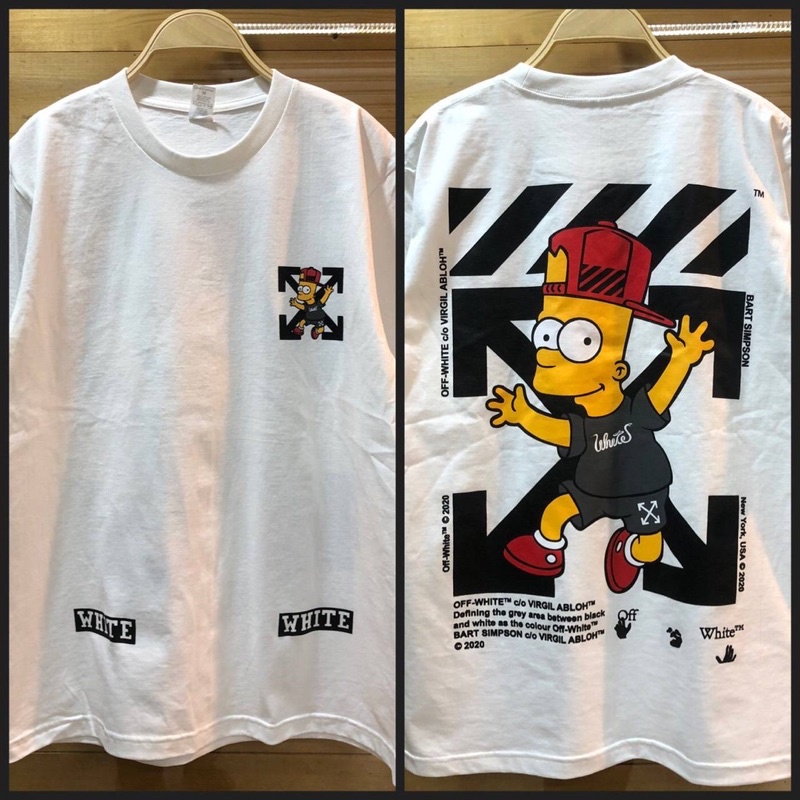 Collective member Tiny Offwhite bart simpsons overized t-shirt | Shopee Philippines