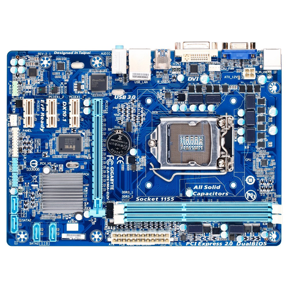 Refurbished Ga H61ma D2v Gigabyte Intel H61 S1155 Usb3 0 Snd Giga No Warranty Shopee Philippines