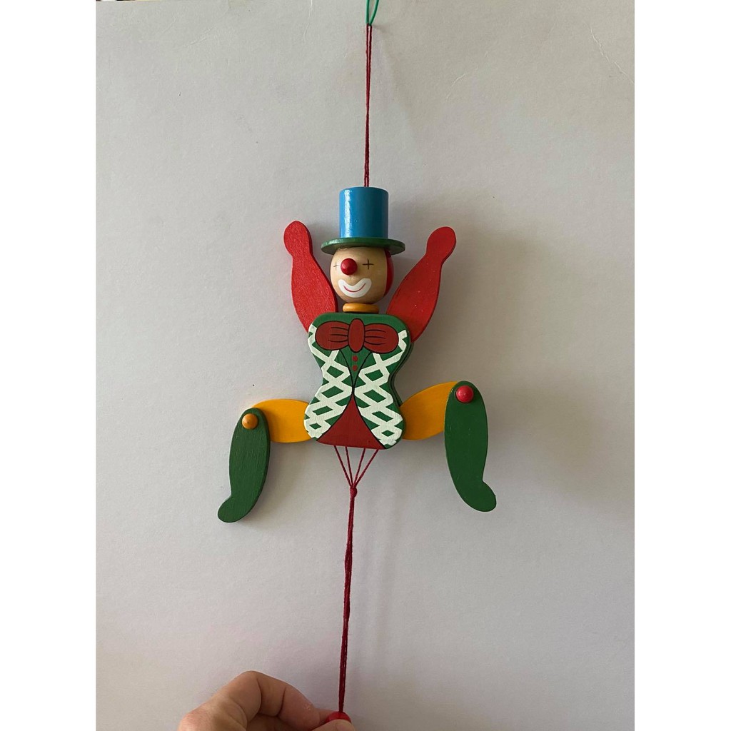 1890's Vintage Wood Jumping Jack Clown Pull String Toy | Shopee Philippines
