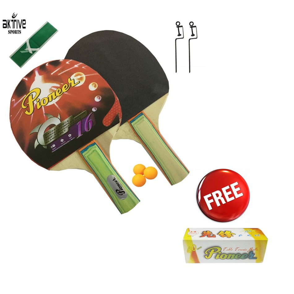 Table Tennis Racket with Post, Net and Free 3pcs Ball Shopee Philippines