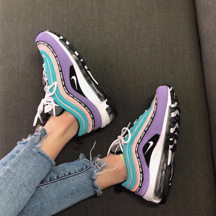 pink blue and purple air max