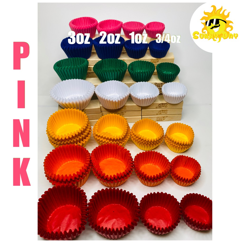 Approx 70 Pcs Or 350 Pcs Pink Cupcake Muffin Brownies Liner Shopee Philippines