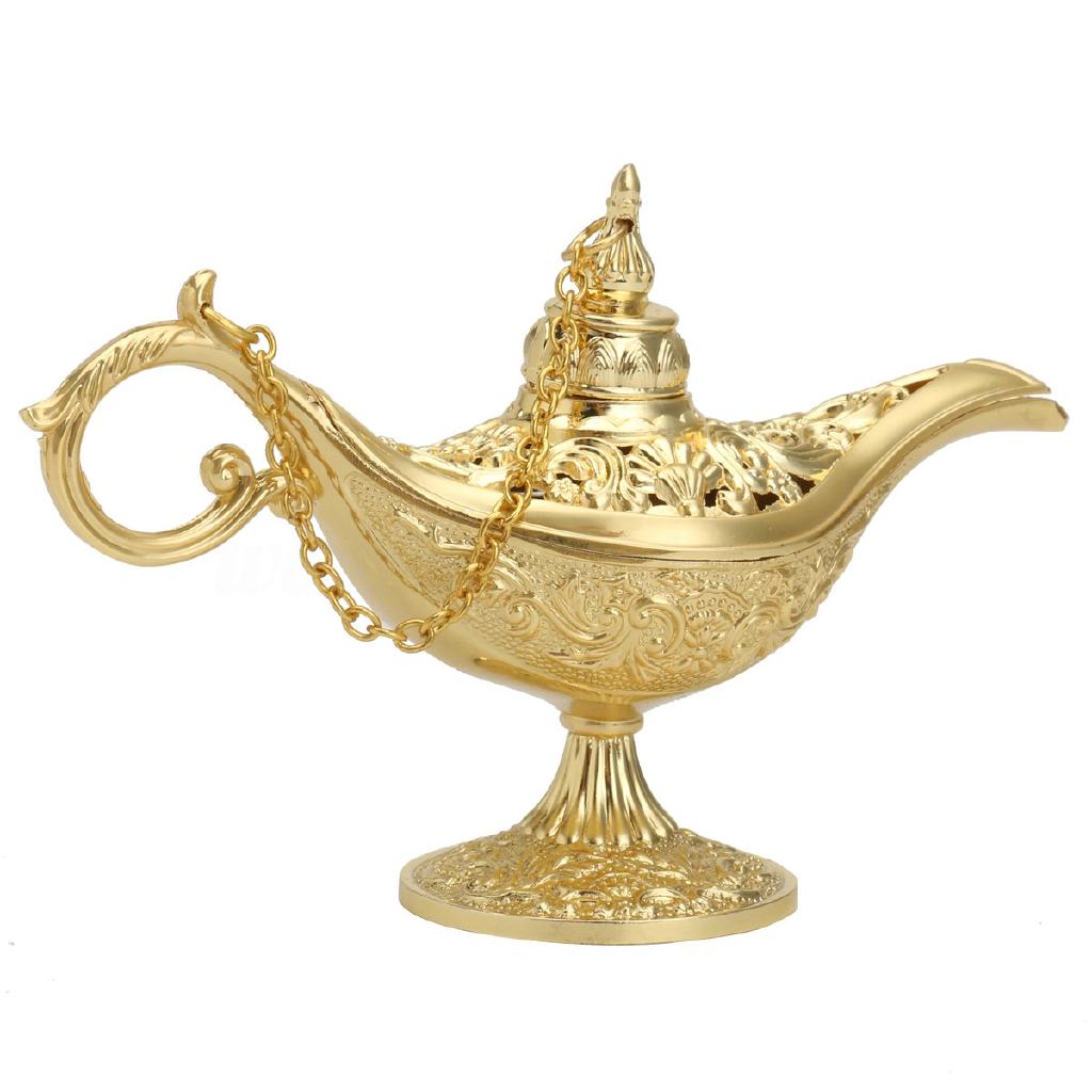 Gold Magic Genie Light OiL Lamp Pot Mini Legend Light Lamp Shopee