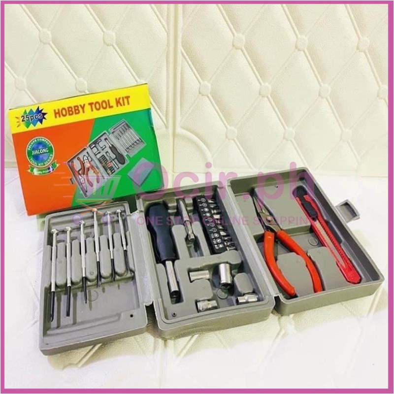 24PCS Hobby Household Multifunctional Kit Combined Plastic Toolbox Hardware  Combination Tool Set | Shopee Philippines