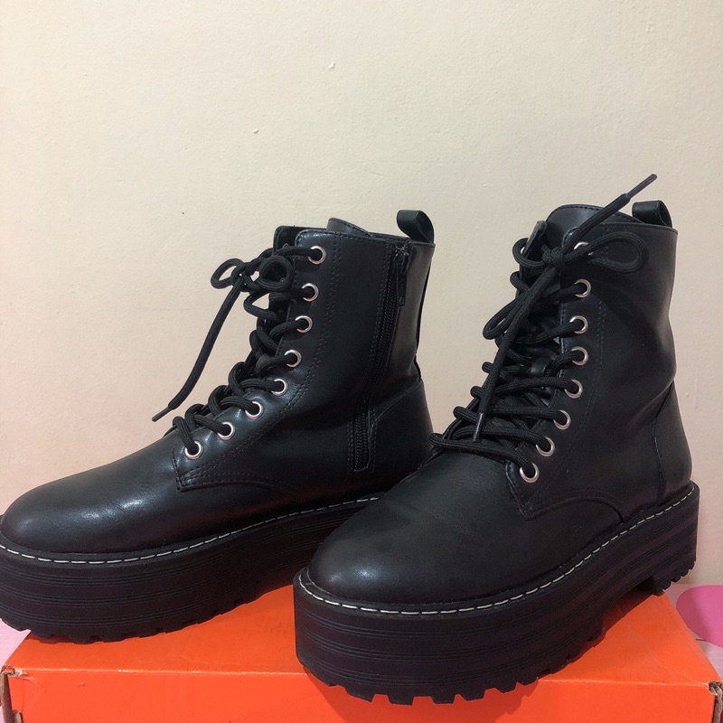 H&M Divided Platform Zip Up Boots | Shopee Philippines