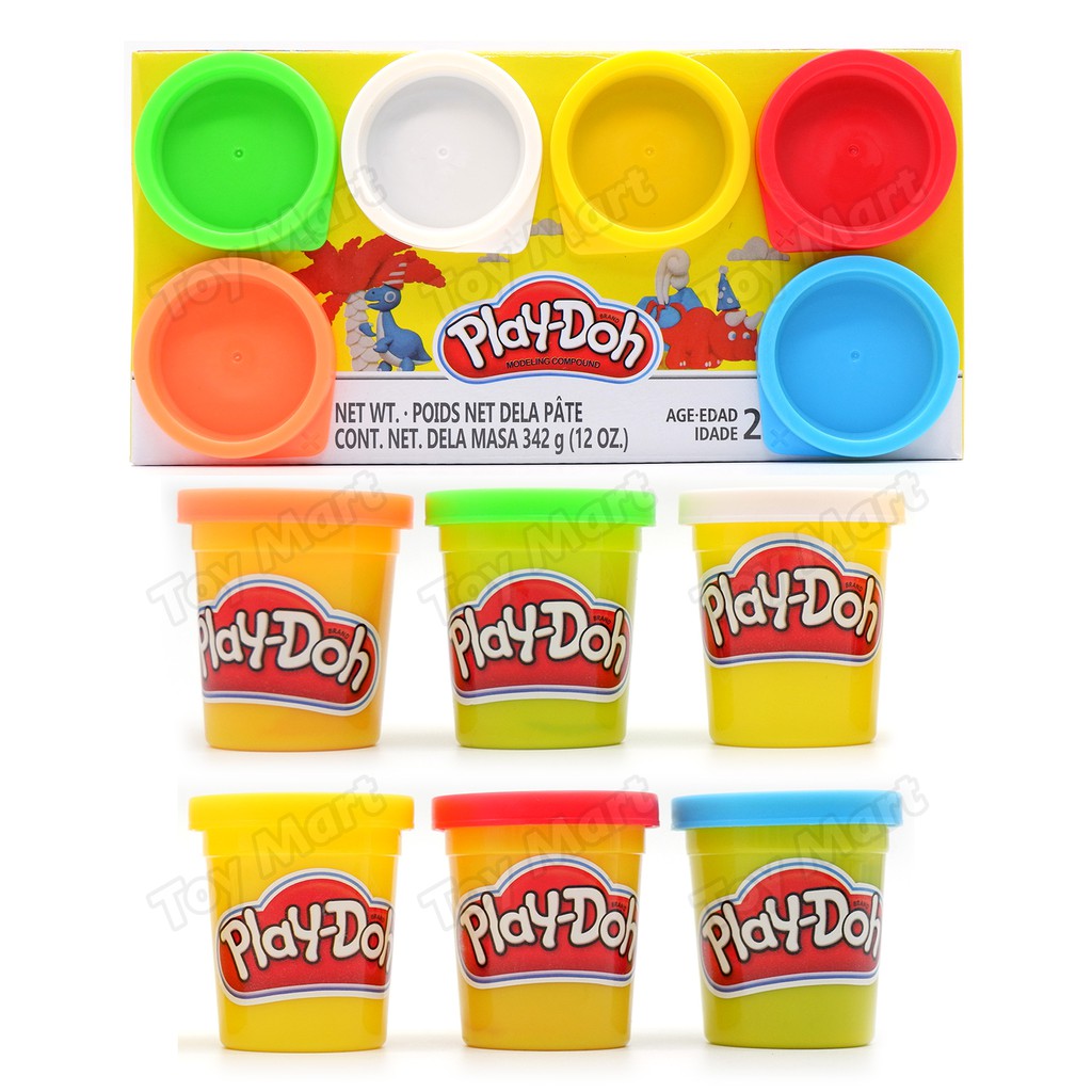PlayDoh 6 Can Assorted Clay Dough Dinosaur Edition Playdoh Branded