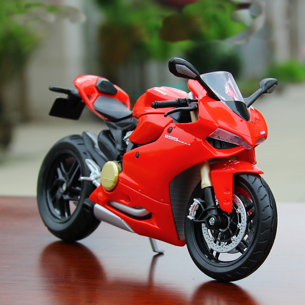 1/12 Ducati 1199 Red Panigale Diecast Motorcycle Model Toy | Shopee ...