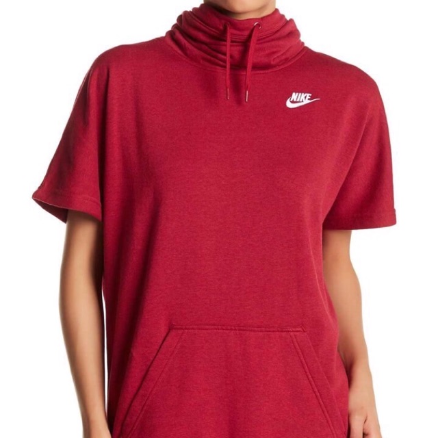 nike short sleeve fleece hoodie