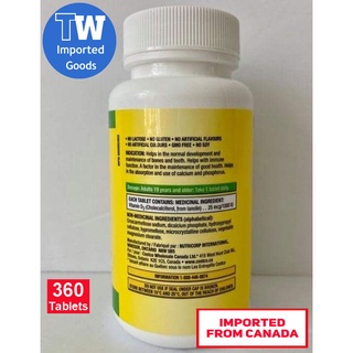 *MANUFACTURED IN CANADA* Kirkland Signature Vitamin D3 1000 IU 25 mcg | 360 tablets  EXP: APRIL 2025 #3