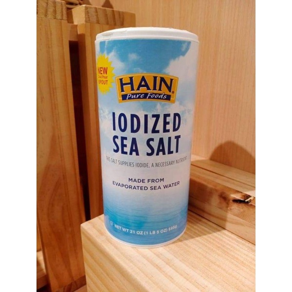 595g Hain Sea Salt Iodized Salt Made From Evaporated Sea Water Shopee