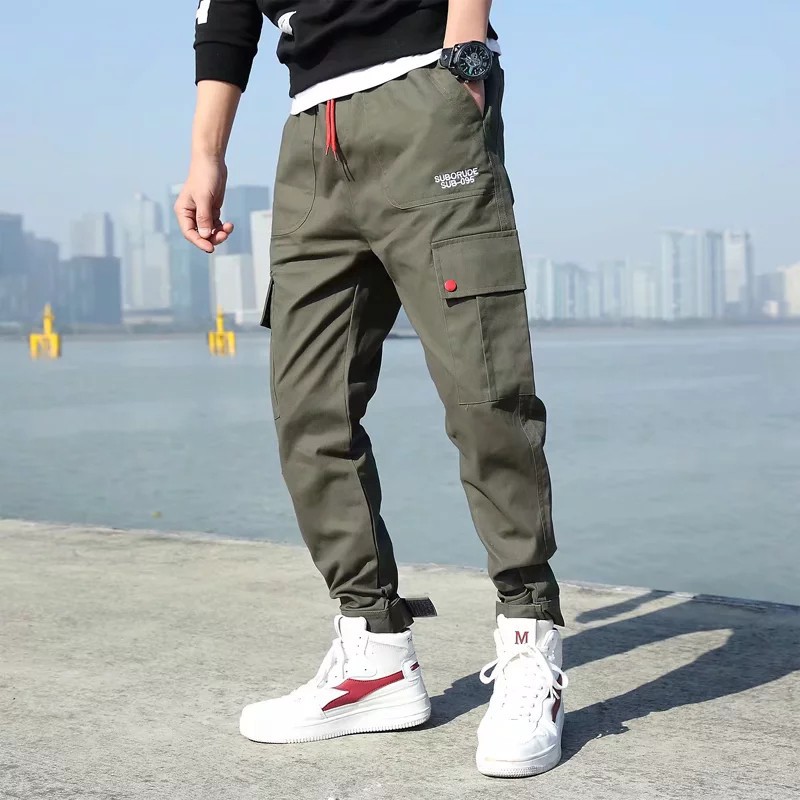 cargo pants with velcro pockets