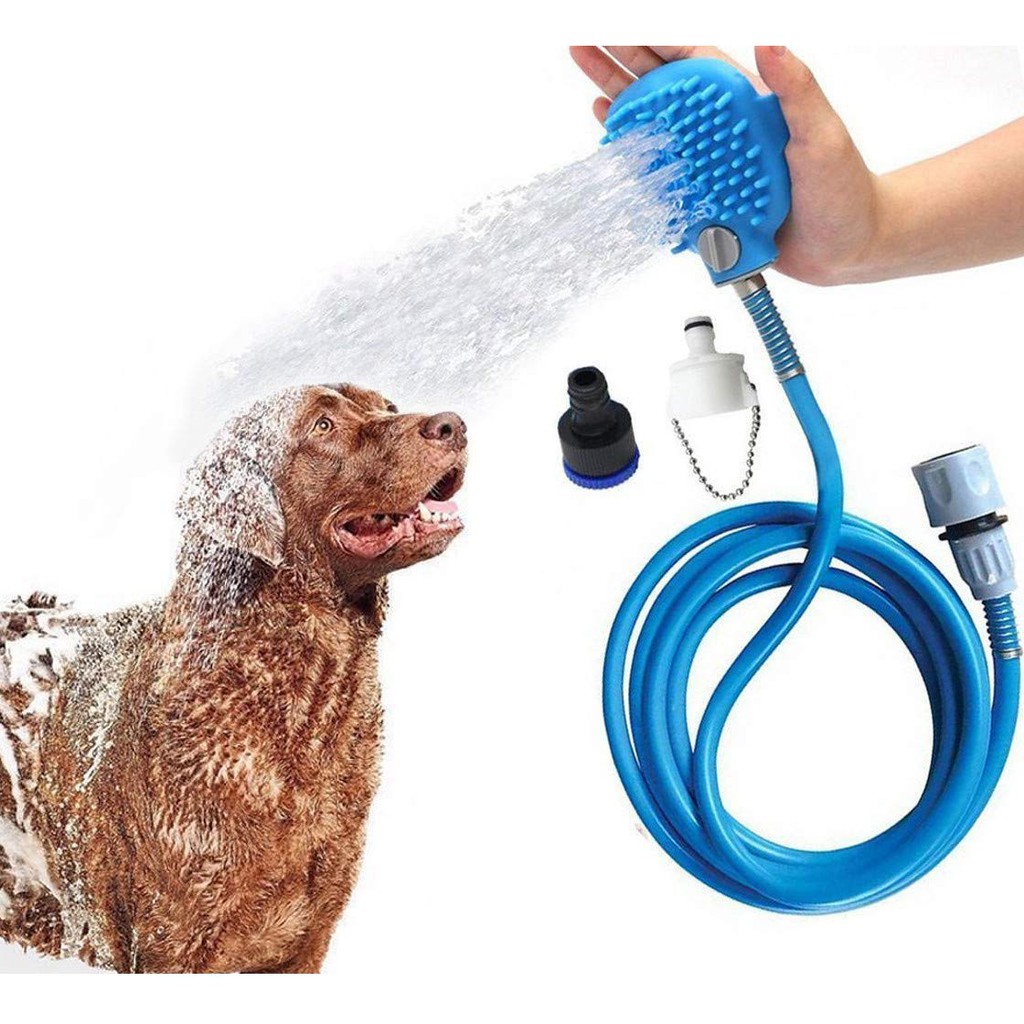 Dog Bathing Tool Pet Shower Sprayer Pet Bath Brush 2 In 1 Pet