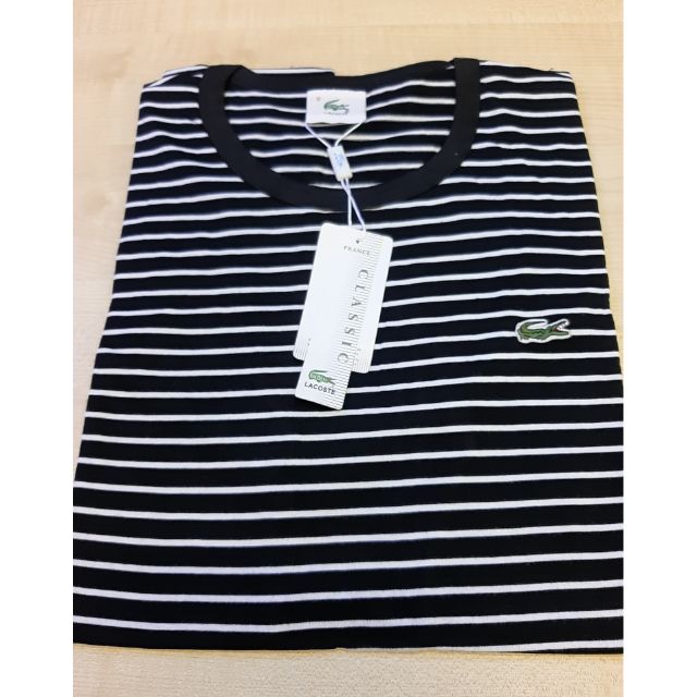 Lacoste cotton Stripes shirt | Shopee 