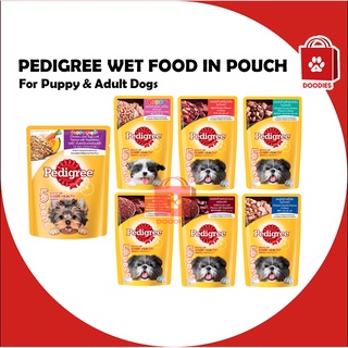 Pedigree Wet Food in Pouch for Puppy and Adult Dogs 80g and 130g
