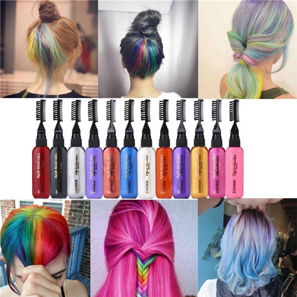 Non Toxic One Time Party Diy Hair Cream Hair Dye Mascara Shopee