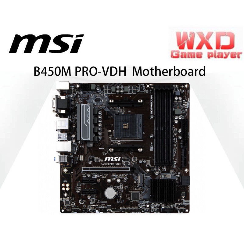 Used MSI B450M PROVDH AM4 Motherboard AMD B450 RYZEN 7 5800X Best Support RYZEN 9 5950x CPU