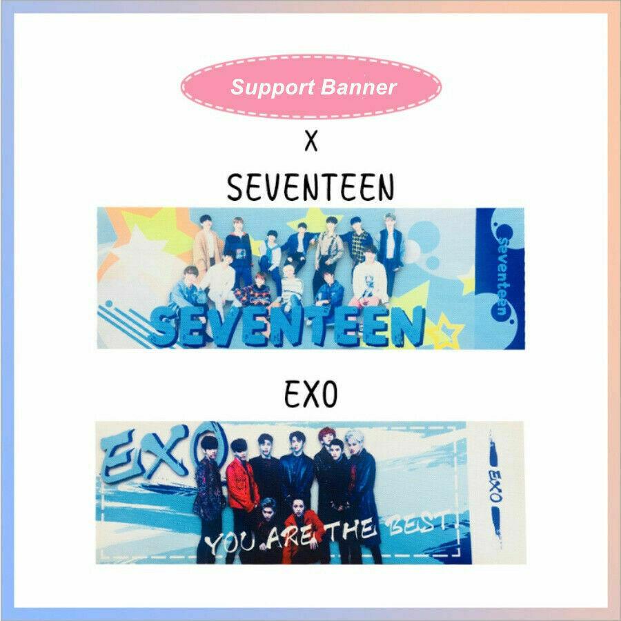 Kpop Exo Fabric Banner Hang Up Poster Hand Holder Solgan Shopee