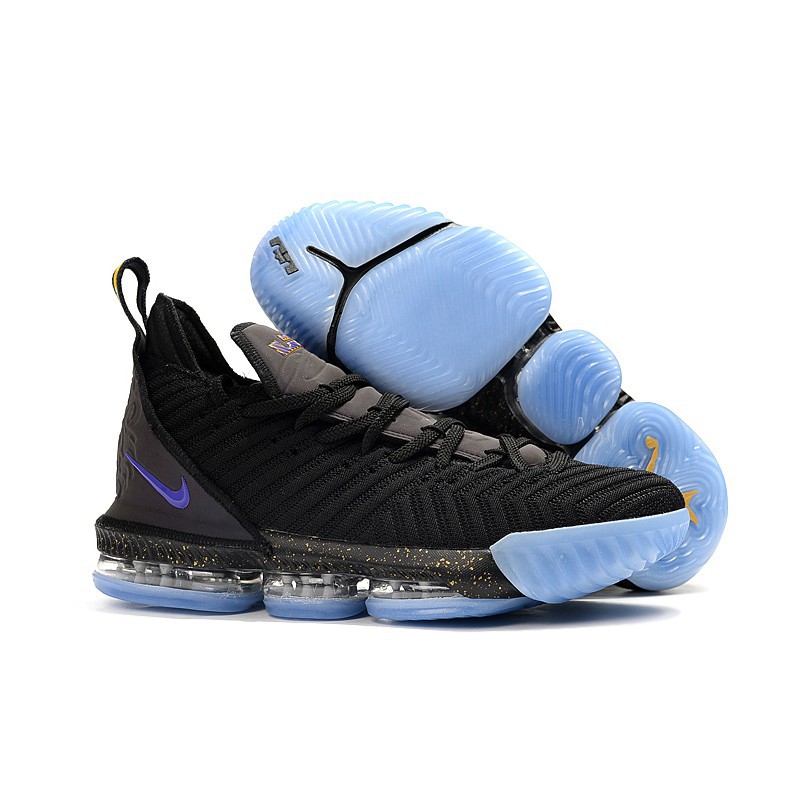 lebron 16 black blue