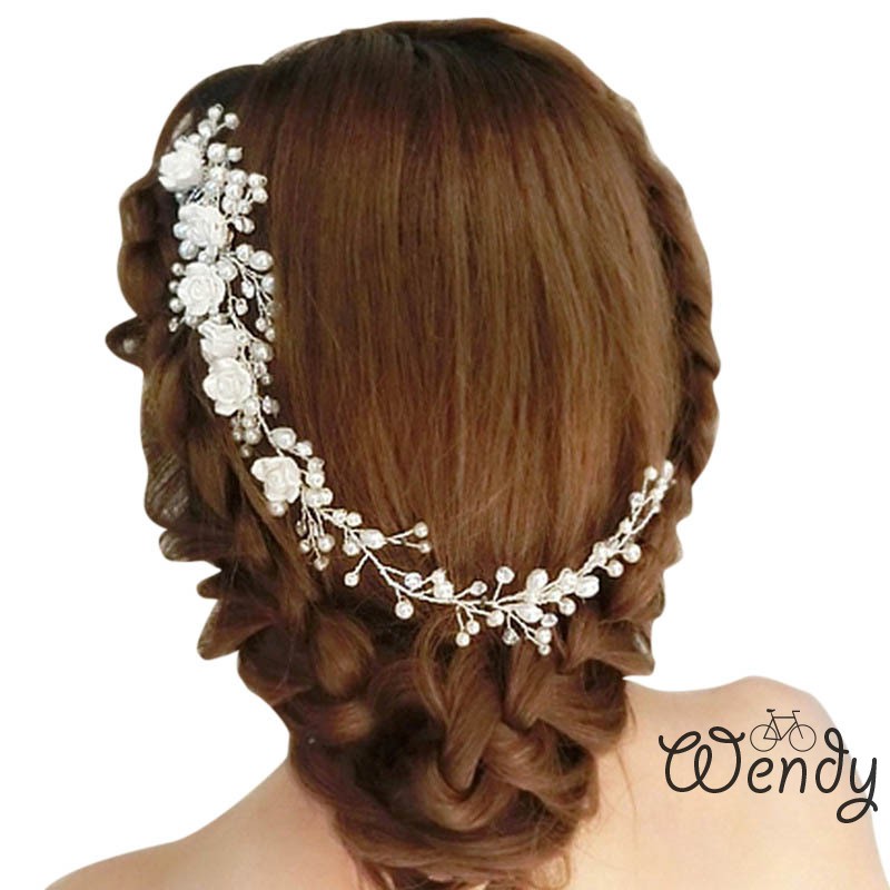 Wendy 10pcs Bride Hair Pins Beads Rhinestone Wedding Bridal