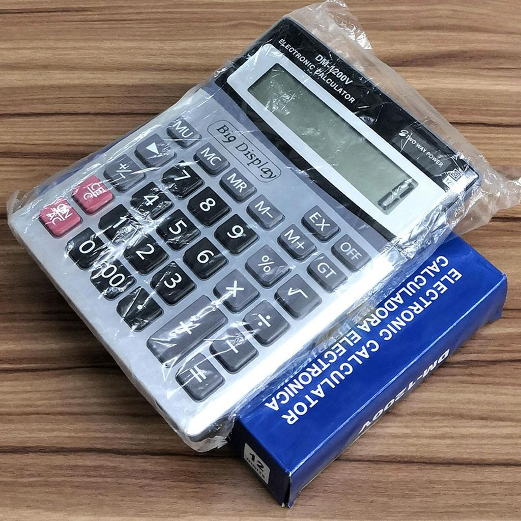 DM-1200V Electronic Calculator Office Slide Switch Big Display 12 Digits  Stationery Office Supplies | Shopee Philippines