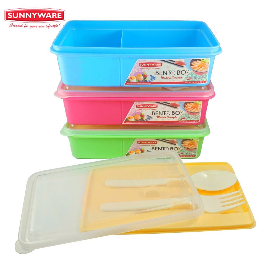 516 Lunch Box with Spoon & Fork and Divider Bento Box Shopee Philippines