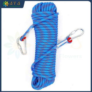 【Local Delivery】Safety Rope Climbing Rappelling Rescue Escape 20m Climbing/Hiking Rope Free 2 Buckle