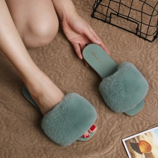 988#Add+1 new hairy slippers for women's fashionable wear, students' antiskid and thermal insulation #7