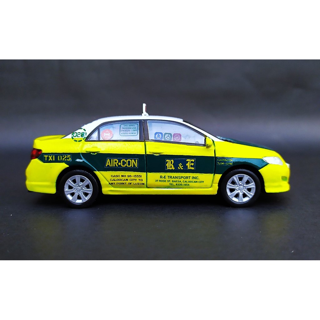 22 Minila Miniatures 1 36 Scale Toyota Altis R E Taxi Philippine Taxi Edition Shopee Philippines