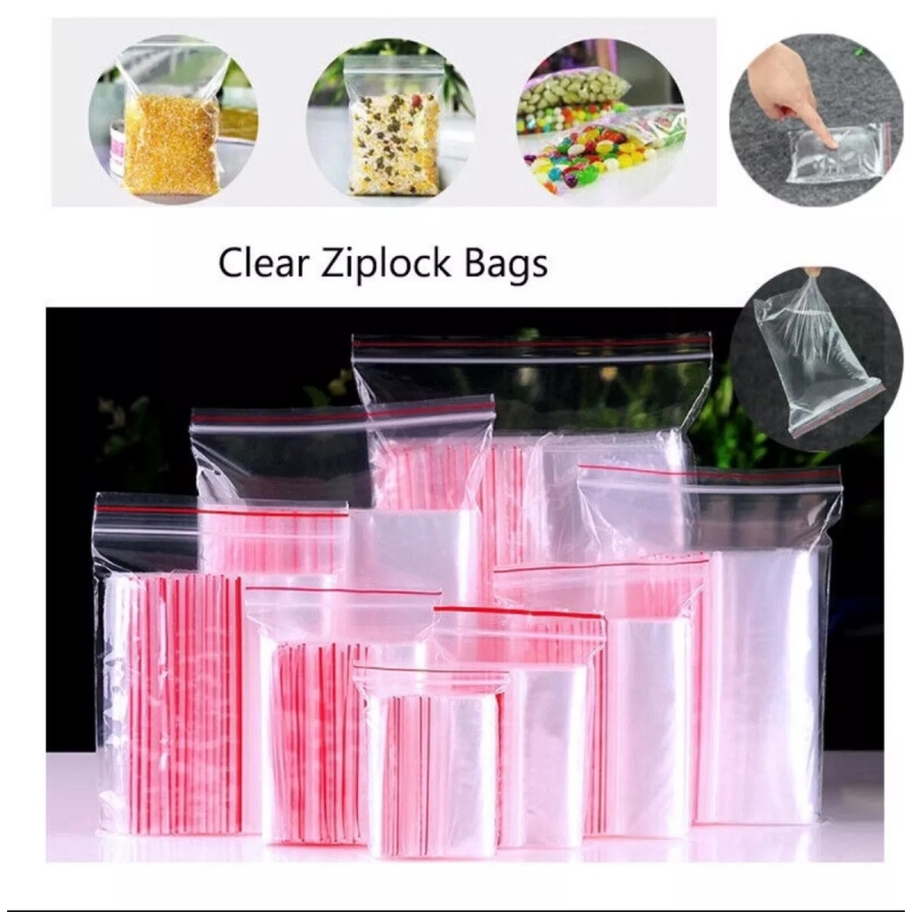 Set 1kg Zipper Food Bag. PE Material. Food Safety And Hygiene Shopee
