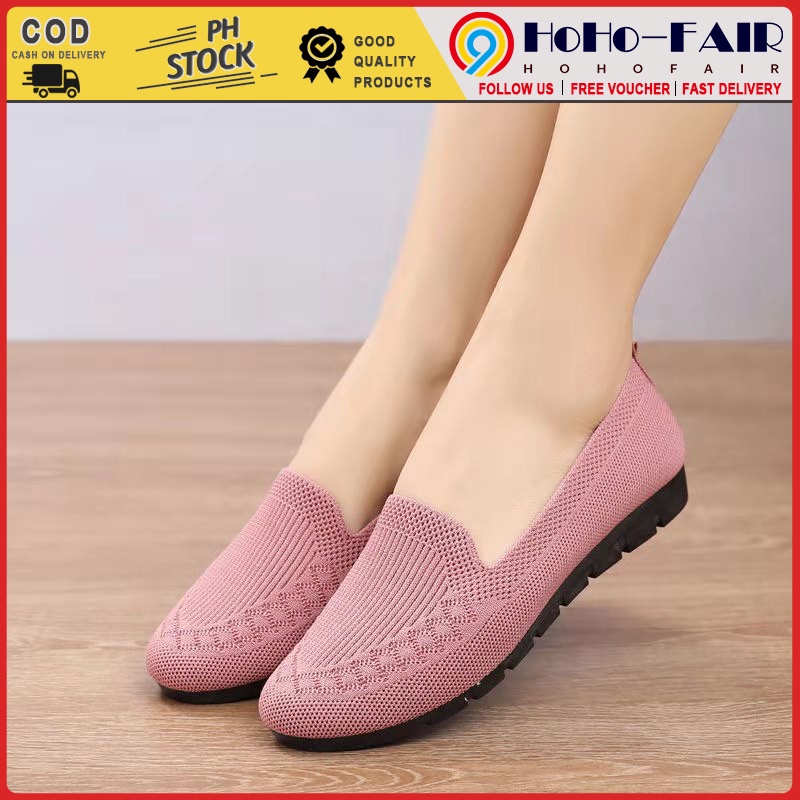 Loafers Maternity Shoes Flat Doll Shoes Women Korean Fashion Office Home Slipper Round Toe Woven